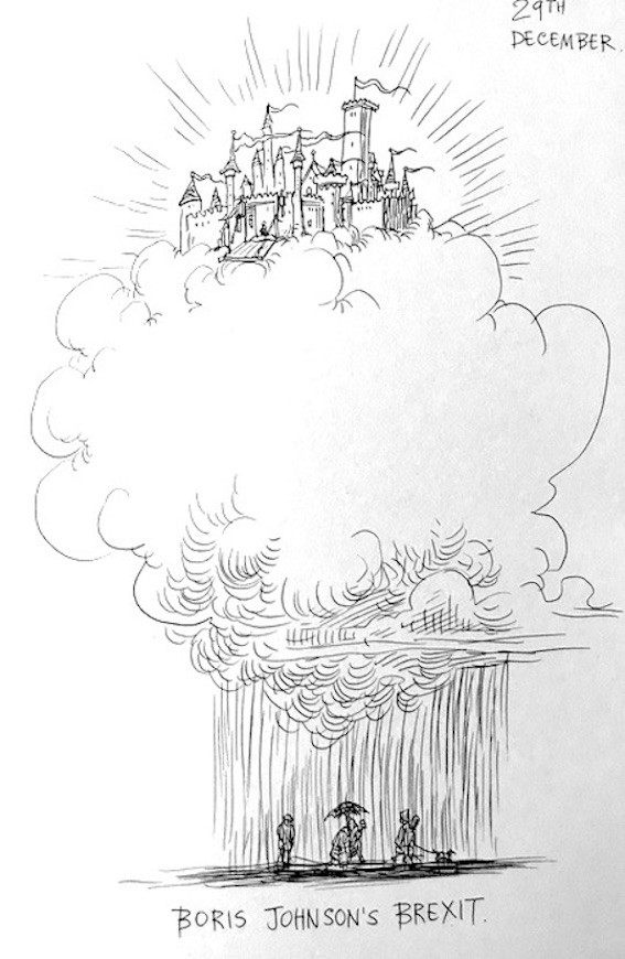 Chris Riddell - fantasy and delusion cartoon - Opher's World