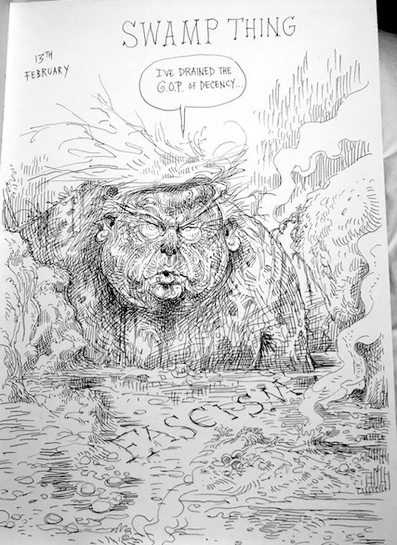Chris Riddell Cartoon sums up the tragedy of America's slide into ...