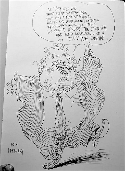 Chris Riddell cartoon - Lockdown. - Opher's World